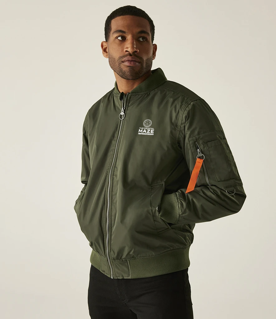 Crystal Maze Pro Pilot Bomber Jacket Khaki