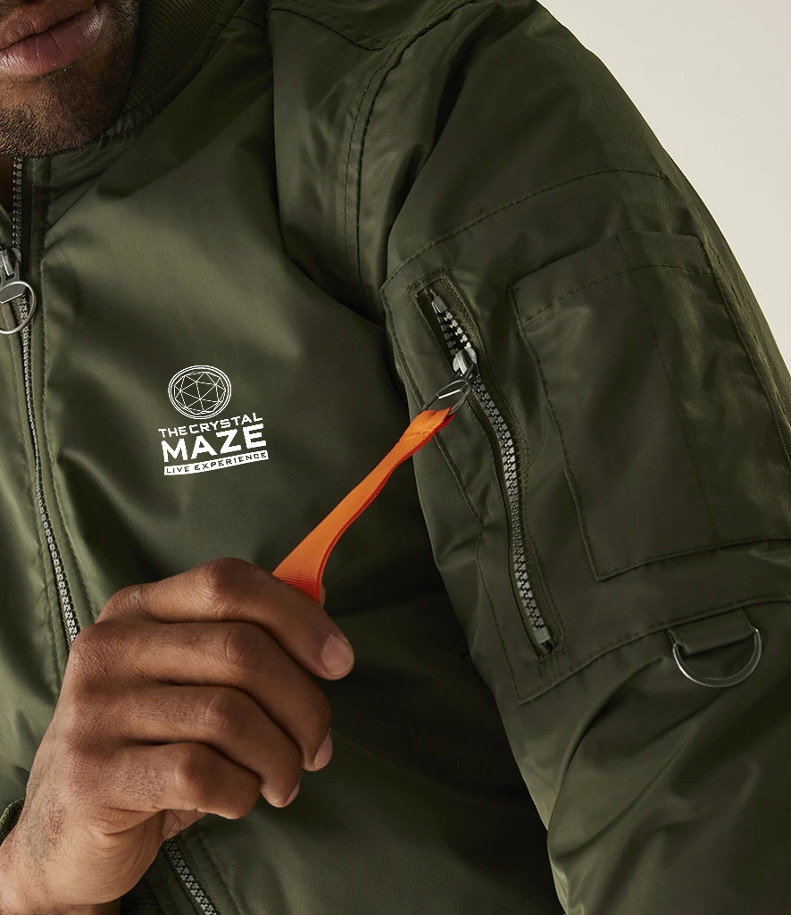 Crystal Maze Pro Pilot Bomber Jacket Khaki