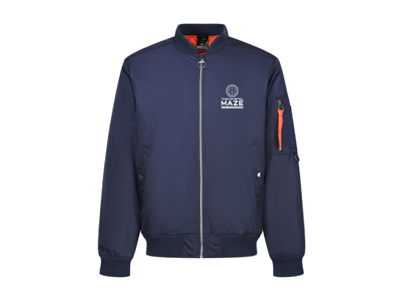 Crystal Maze Pro Pilot Bomber Jacket Navy