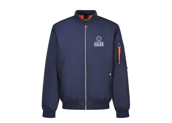 Crystal Maze Pro Pilot Bomber Jacket Navy