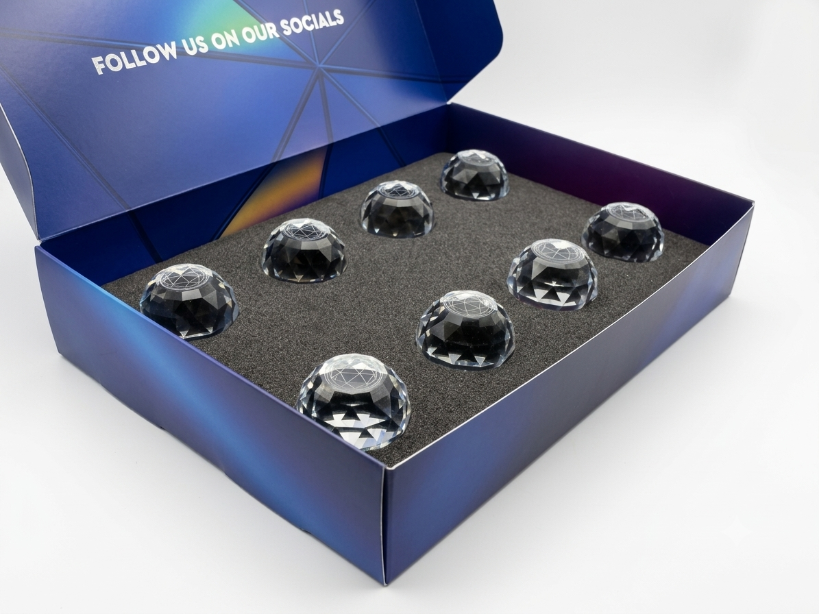 Crystal Maze Crystal Tokens – Collectible Set (8 Pieces)