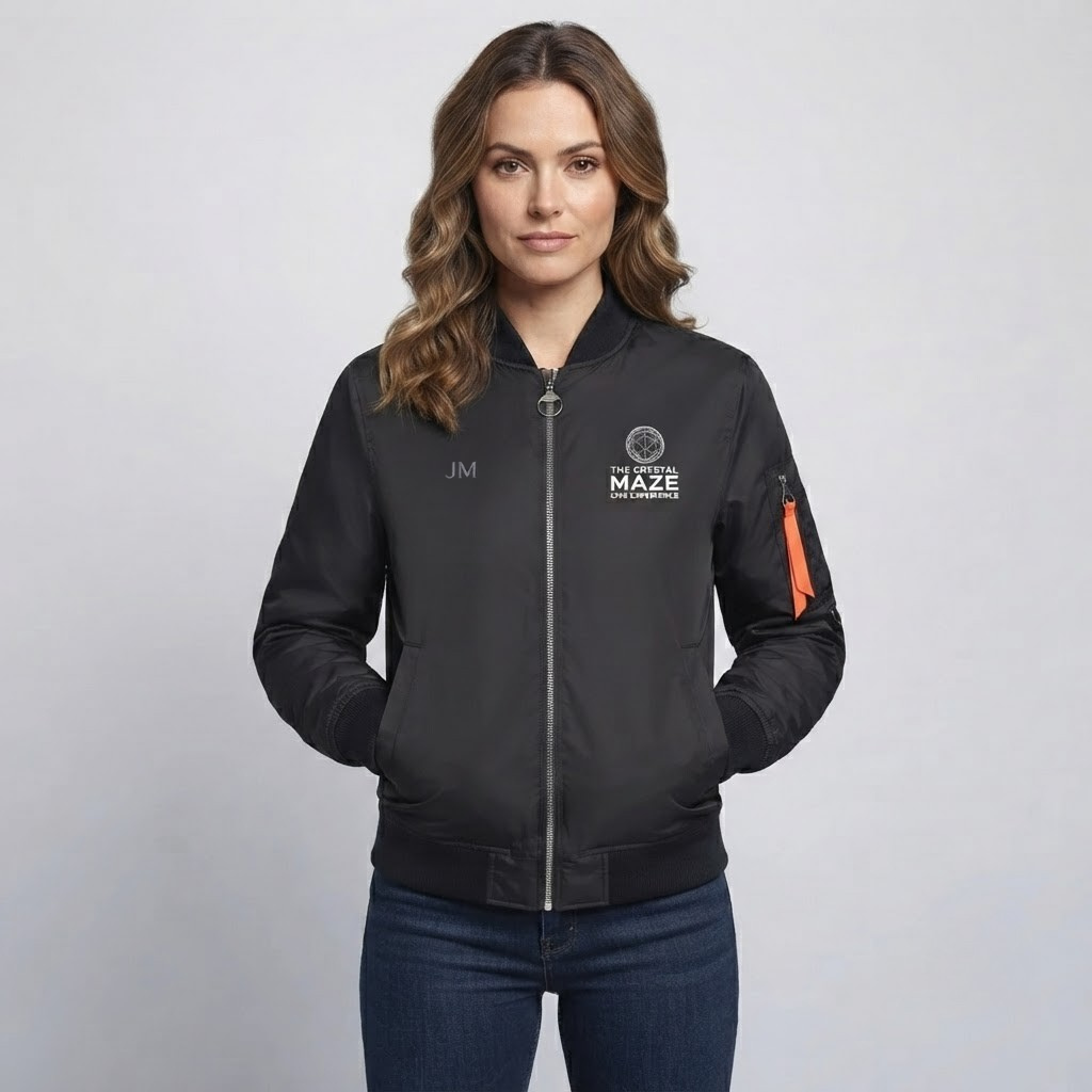 Crystal Maze Pro Pilot Bomber Jacket Black